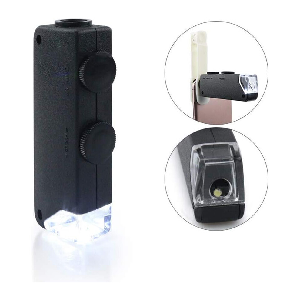 Magnifying Glass, Battery Operated Microscope For Detailed Inspection, Portable Microscope With Bright Led Illumination For Hobbyists And