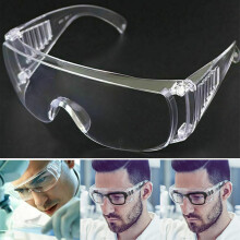 Lunettes de sécurité à porter par-dessus des lunettes de vue, protection UV anti-rayures, design enveloppant pour laboratoires industriels et