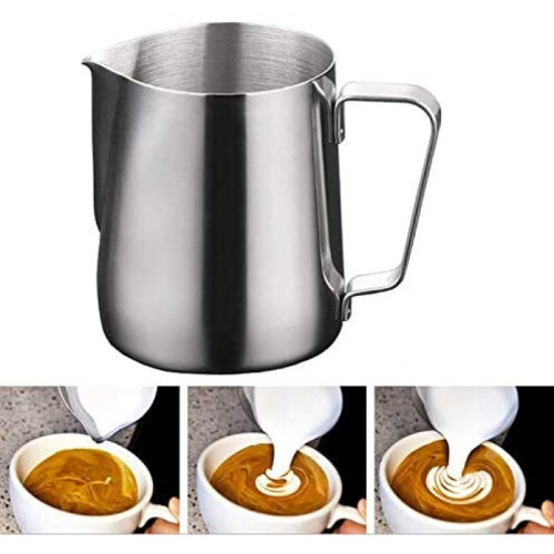 Latte Art Mastery, Κανάτα αφρού γάλακτος από ανοξείδωτο ατσάλι 350ml, Εργαλείο Barista για 2
