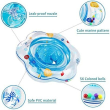 Sommerlig vannlek med flytering for babyer, miljøvennlig vanntett, slitesterkt PVC-materiale, trygg for babyens hud, komfortabel for vannlek, hjelper