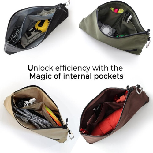 6 Pack Premium Tool Pouch Zipper Bag with Internal Pockets,14inch Tool Bag, Multipurpose Storage Pouch, Flat Bottom 2