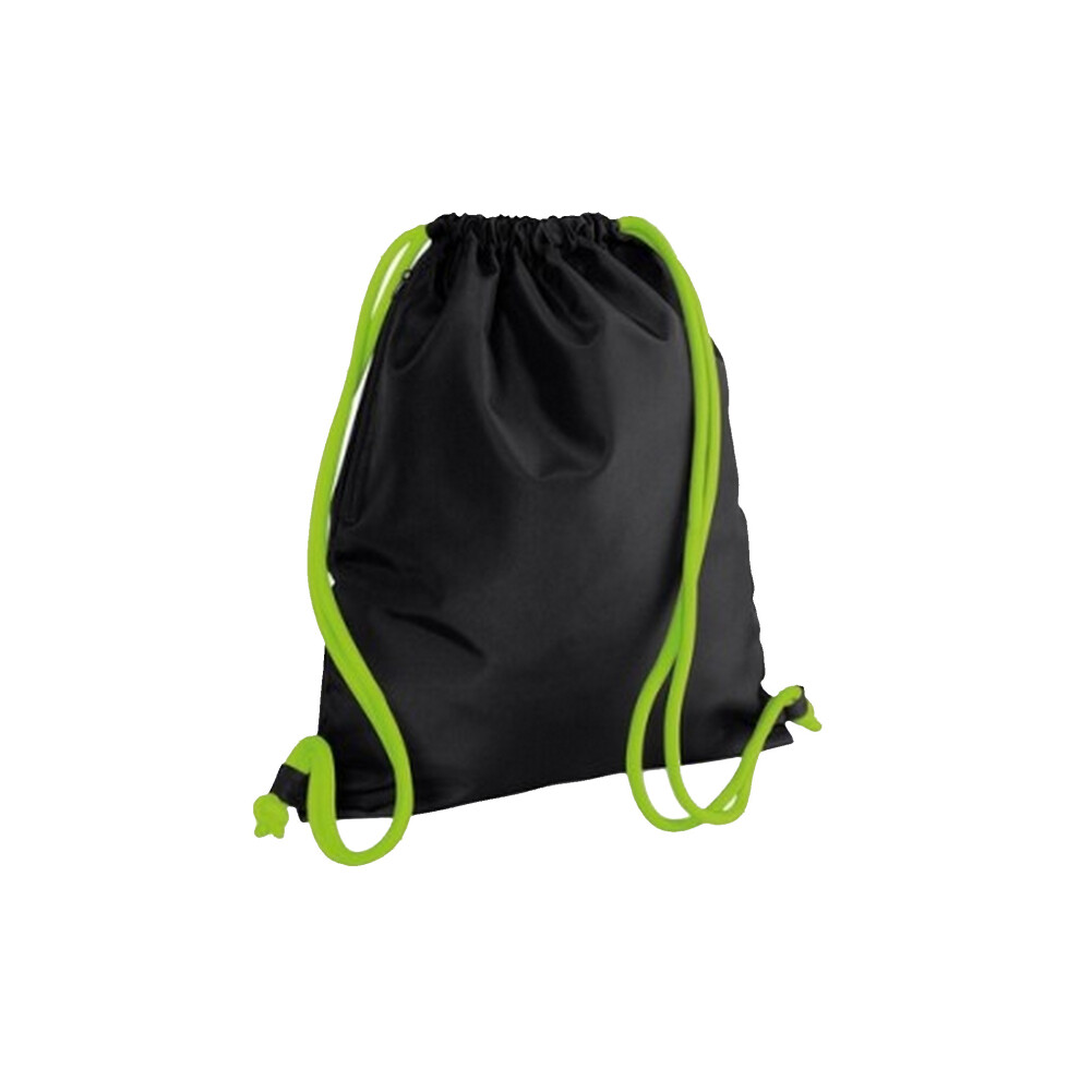 Bagbase (One Size, Black/Lime Green) Icon Drawstring Bag/Gymsac Green,Black