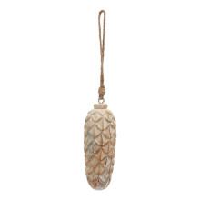 (13cm x 6cm x 6cm, Brown) Hill Interiors Antique Pine Cone Bauble