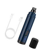 Electric Pet Nail Grinder USB Rechargeable Quiet Motor ABS Material Automatic Nail Trimmer for Dogs and Cats Navy Blue