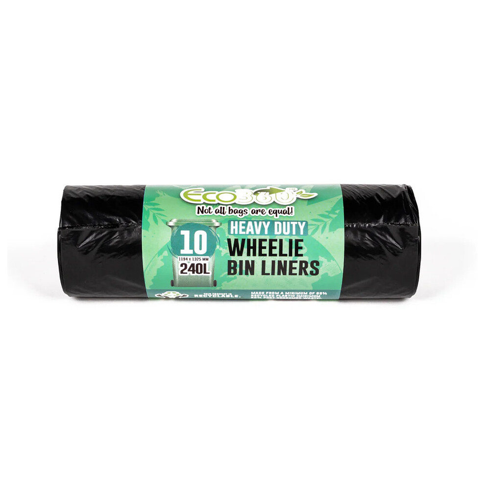 Eco Bag Heavy Duty Wheelie Bin Liners 240L 10Pk
