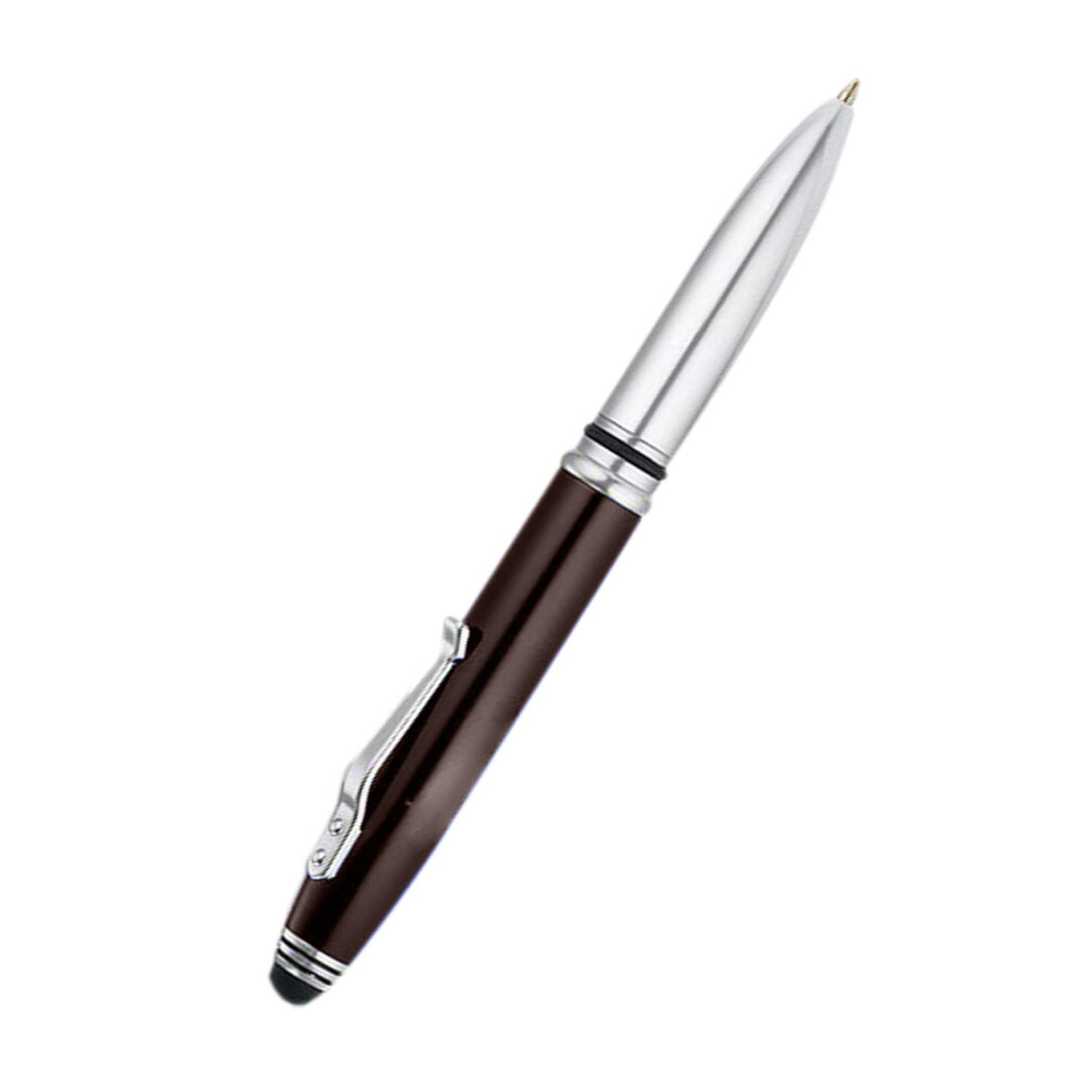 (Gun Metal ) 3-In-1 Stylus Pen With Capacitive Aluminium Pen Stylus, Led Torch Ballpoint Pen Grey/Light 5054387348243