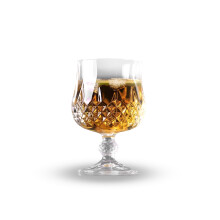 Diamond Cut Crystal Brandy Snifter Set 180ml Tulip Cognac Glasses for Whiskey Cocktails, 6 Piece