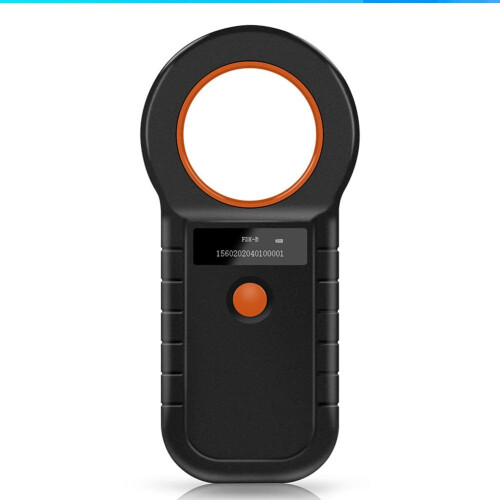 Pet Microchip Scanner USB Dual Frequency 134.2kHz  Brightness OLED Wide Tag Compatibility Black