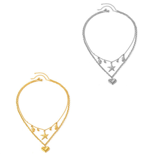 Collier chaîne avec pendentif à la mode, bijoux adapté-argent 1