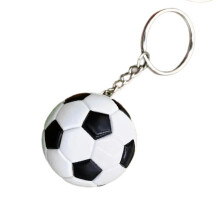 Stijlvolle voetbalsport sleutelhanger hanger-klassiek zwart