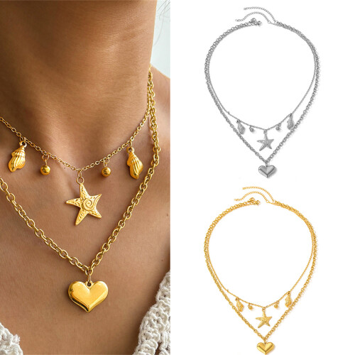 Collier chaîne avec pendentif à la mode, bijoux adapté-argent 2