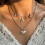 Collier chaîne avec pendentif à la mode, bijoux adapté-argent 6
