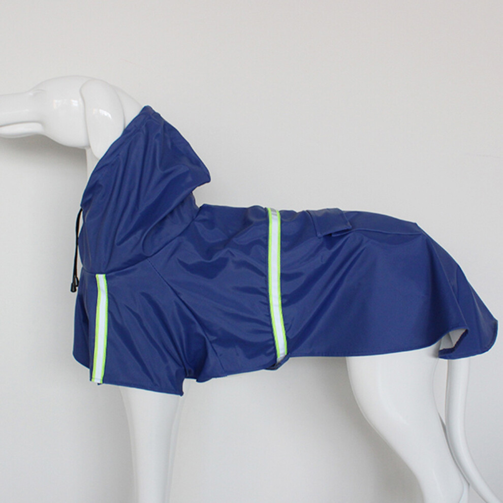 Adjustable Belly Strap Dog Raincoat, Reflective Strip For Enhanced Visibility, Water Proof Clothes With Lightweight Rain Jacket Poncho Hoodies, High B 9130438446079