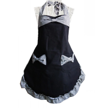 Adjustable Neck Strap Apron for Women, Ties at the Waist, Machine Washable Soft Designer Fabric Apron with Pocket, Vintage Style Free Size Multifuncti