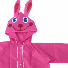 Colorful Child's Waterproof Cartoon Raincoat Pink, Eco-Friendly, 200g