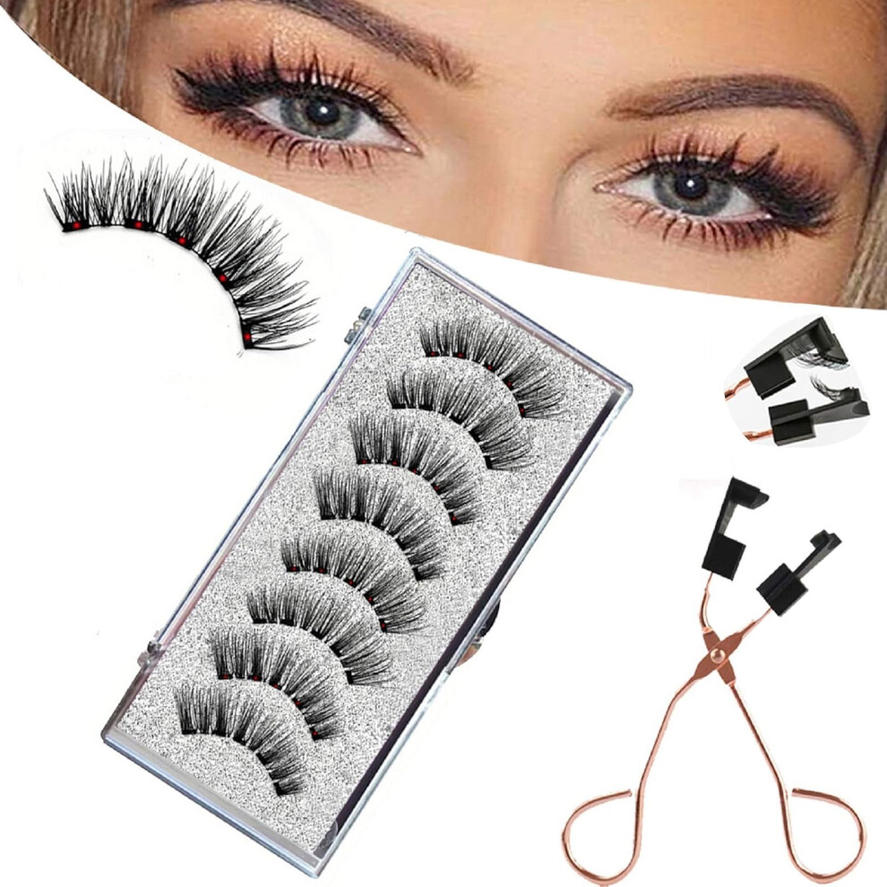 Reusable Magnetic Eyelashes, Effortless Beauty Natural Look Magnetic Lash Kit with No Glue Needed for Quick Wear