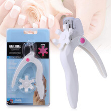 Scharfe Nagelschere aus Edelstahl, verstellbarer Rotationsschneider mit Nagelspitzeneffekt und ergonomischem Design, 2 Stück, Weiß