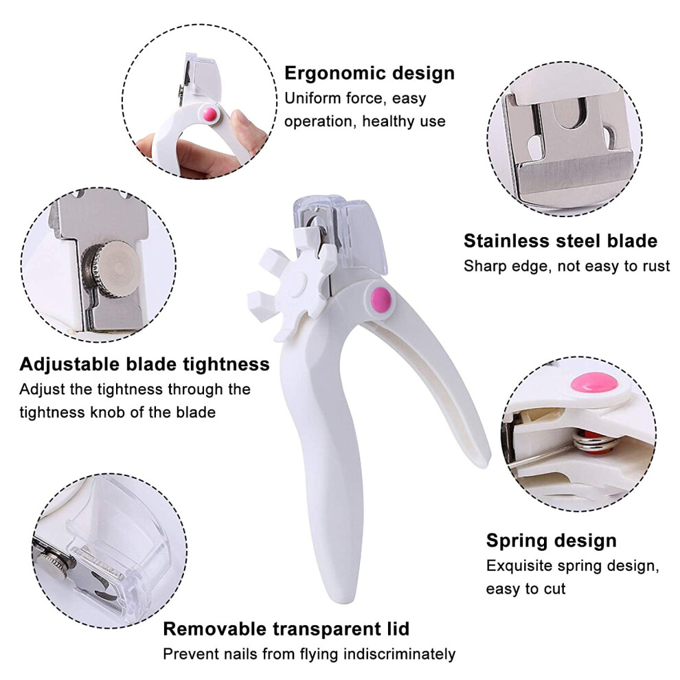 Artisanal Nail Artistry, Adjustable Nail Tip Cutter, Precision Length Measurement Dial, Ergonomic Handle For Professional Finish On Acrylic Nails, 2