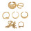 Collection de bagues papillon en lave liquide-Or clair 1