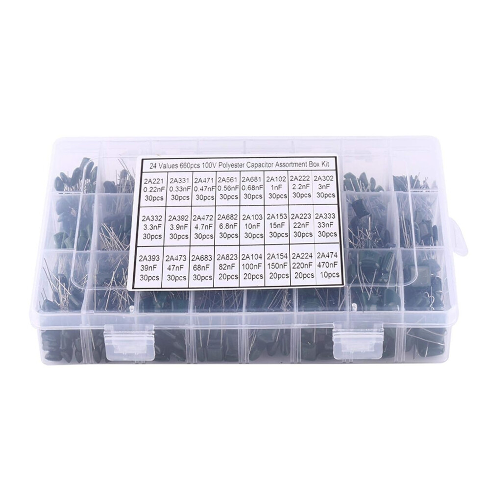 Versatile Electronics Repair Kit, Electrolytic Capacitor Assortment With Wide Applications And Low Esr Value For Electronics Tinkerers (660Pcs) 9004841666648