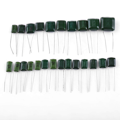 Ποικιλία πυκνωτών, κιτ πυκνωτών από πολυεστερική μεμβράνη με σαφή σήμανση για 2
