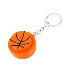 Porte-clés ronds de sport élégants imprimésbasket-ball à boutons