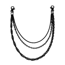 Mode-Punk-Rock-Hosenkette, einzigartige schwarze-Schwarz