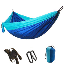 Portable Camping Hammocks, Outdoor Hiking Travel Gear With Quick Setup Lightweight, Adjustable Tree Straps Nylon Parachute Fabric For Backyard