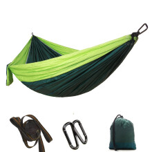 Portable Camping Hammocks, Outdoor Hiking Travel Gear With Quick Setup Lightweight, Adjustable Tree Straps Nylon Parachute Fabric For Backyard