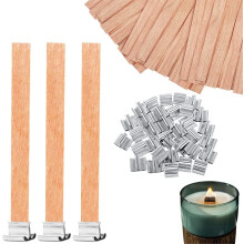 Natural Material Wooden Wicks, Smokeless Crackling Sounds for Eco-Friendly Candle Making Projects