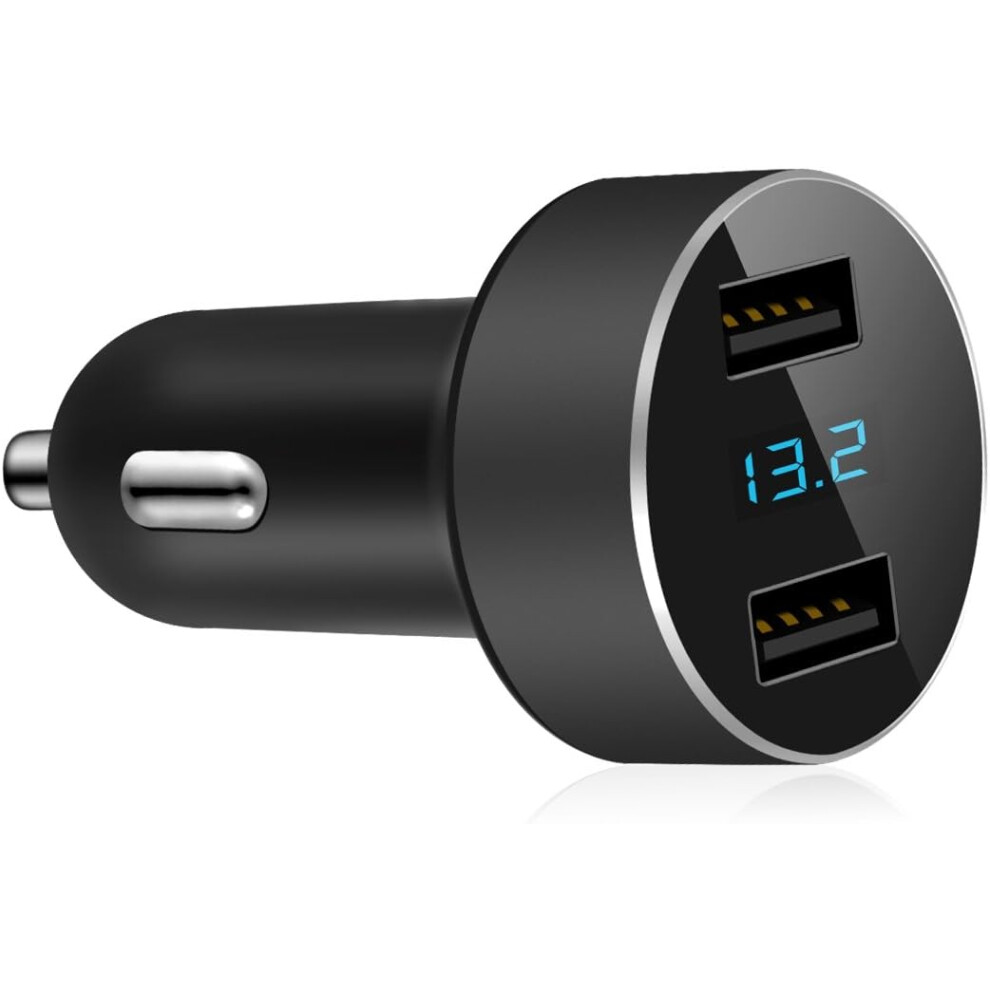 Effortlessly Charge Two Devices Simultaneously, Keep Tabs On Your Car's Battery Voltage, Travel Safely With Built-In Overcharge Protection, 9482726711131