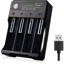 Universelles Ladegerät mit Hochleistungsakku-Set, intelligentes USB-Laden für wiederaufladbare Akkus mit erhöhter Sicherheit