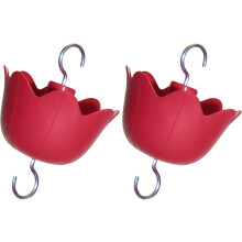 Fossé à fourmis rouges pour mangeoires à colibris, grande capacité de 177 ml, antirouille et durable, motif floral, installation facile, lot de