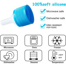 Pet Nursing Bottle Kits For Newborn Animals, Mini Size Flexible Durable Rubber Replacement Nipples For Controlled Food Intake