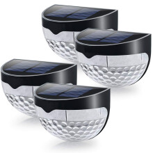 Luminárias solares para postes de cerca, iluminação LED externa à prova d'água com acendimento automático ao anoitecer e ao amanhecer, ideais