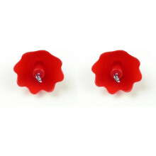 Rote Tulpen-Ameisenfalle für Kolibri-Futterstellen, 170 ml Fassungsvermögen, lockt Kolibris mit leuchtend rotem Design an, rostfreie Metallhaken,