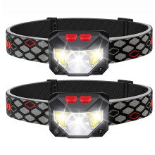 Linterna frontal para actividades en interiores y exteriores, linterna frontal LED recargable e impermeable con brillo ajustable y batería de larga