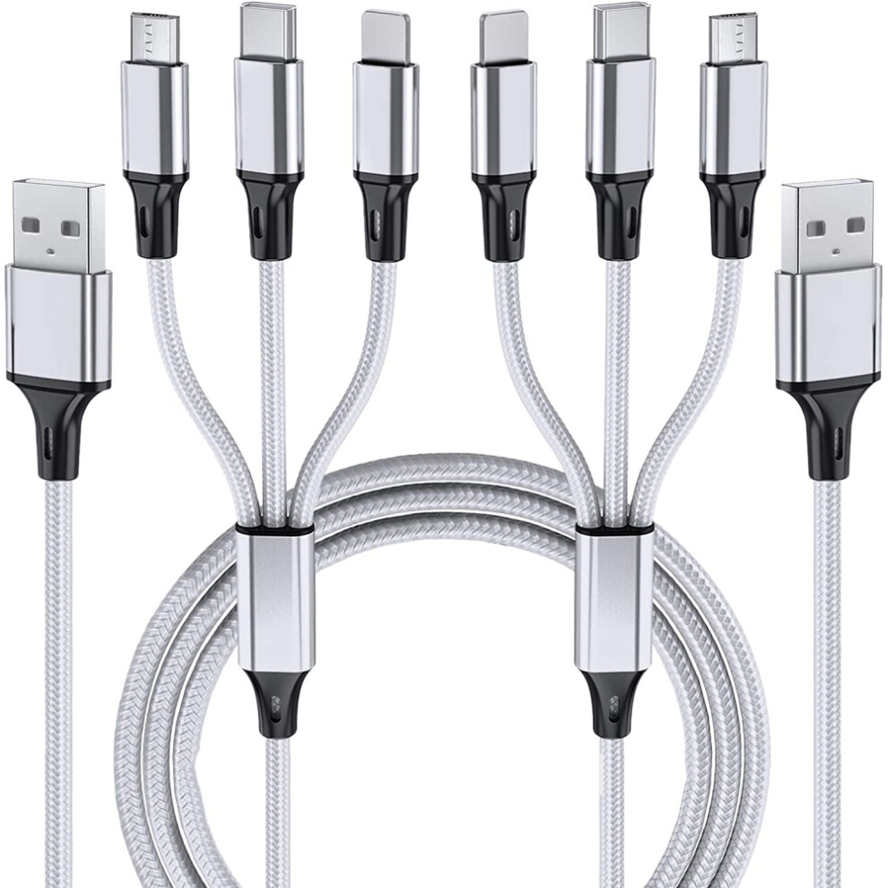 Durable Multi Charging Cable, Universal Compatibility Extra Long Nylon Braided Cord For Galaxy S10 S9 S8, Note 8, Nexus Series, Lg V30 V20 G6 G5, 9128293545037