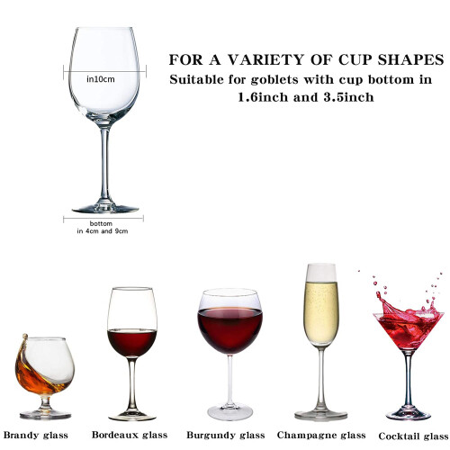 Efficient Wine Glass Organizer, Adjustable Width, Rustproof Finish, Easy-to-mount Under Cabinet Solution, for Dining Room, Bar, Kitchen (Length: 11.8 1