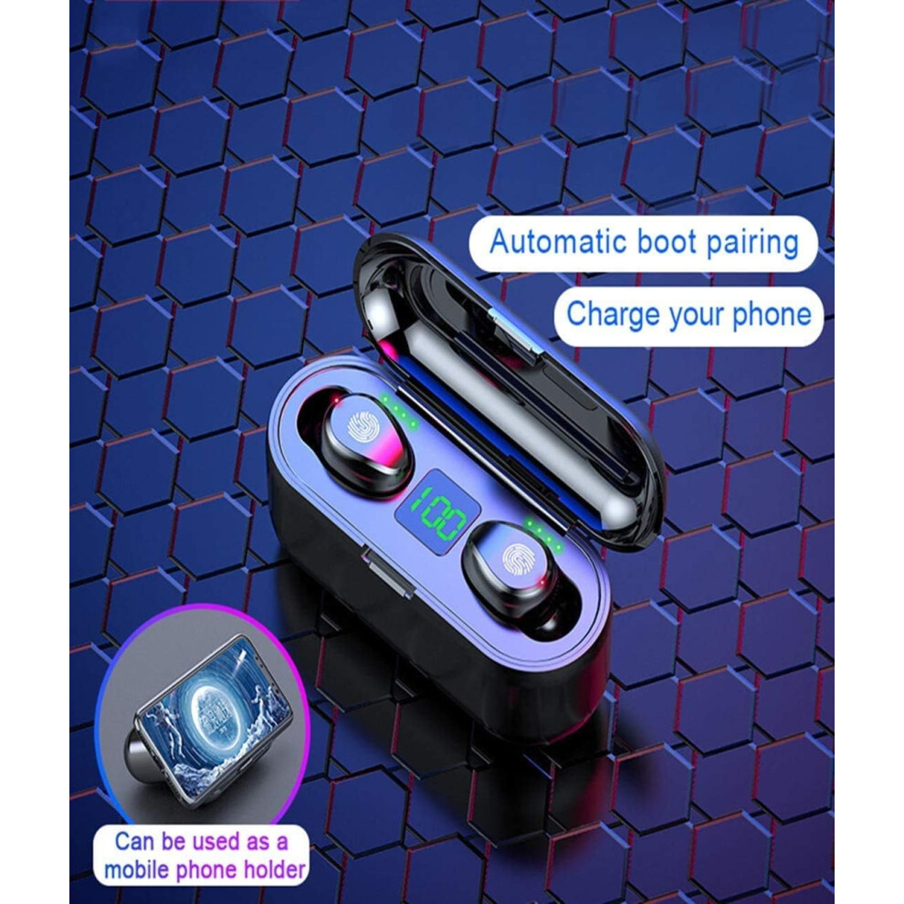 True Wireless Earphones, Active Noise Reduction Bluetooth Headphones, Graphene Bass Diaphragm, Ergonomic Design, 8D Surround Sound, 3500Mh Charging 9169997039118