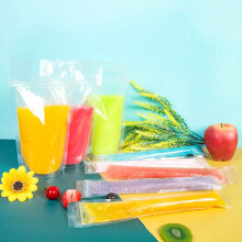 DIY Reclosable Drink Bags Reinforced Leak-proof Design, Easy to Carry with Holes for Beverage Storage and Outdoor Activities, Washable 30PCS