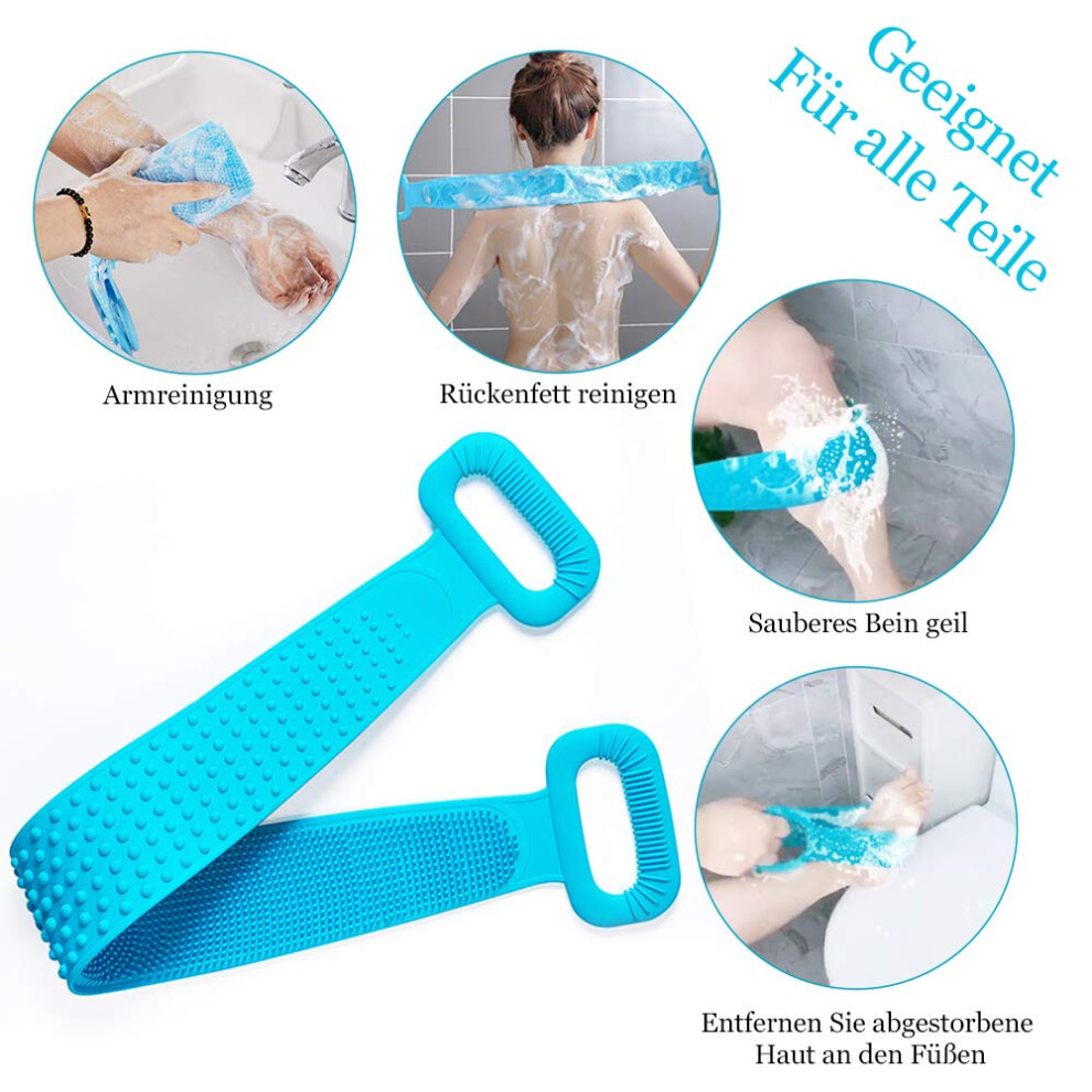 Silicone Back Scrubber for Unmatched Hygiene, Your Essential Bathing Accessory Combining Exfoliation & Massage (Perfect for Home & Travel)