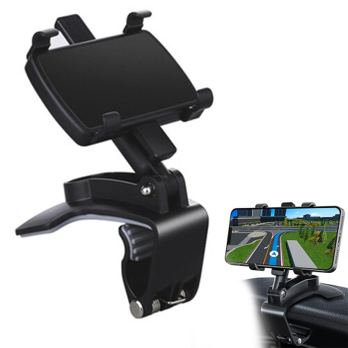 Clipe de fixação universal para painel de carro, suporte para espelho retrovisor, compatível com dispositivos de 3,0 a 7 polegadas, design