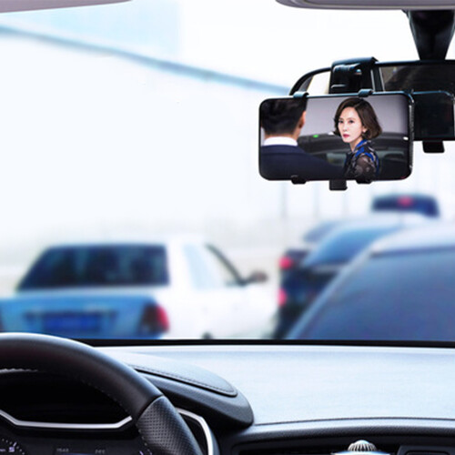 Clipe de fixação universal para painel de carro, suporte para espelho retrovisor, compatível com dispositivos de 3,0 a 7 polegadas, design 2
