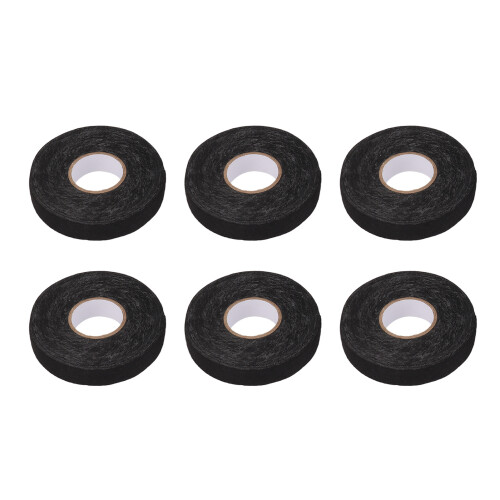 6 Stück Gewebeband, schwarz, geräuschdämpfend,