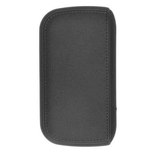 Elegant Leather Texture Cigarette Holder - 10 Capacity Black ABS Design 2