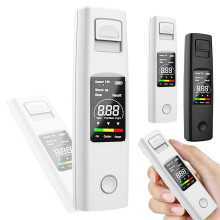 Alcohol Breathalyzer Portable Digital LCD Screen No Mouthpieces  Accuracy White For Home And Professional Use