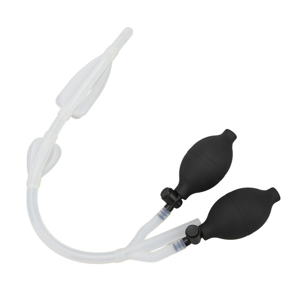 Portable Silicone Enema Douche with Anti-Backflow Dual Bulb Design