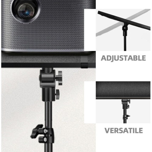 Adjustable Projector Stand Tray Pivot, Projection Angle, Durable Material, Compatible With Standard Tripods 2