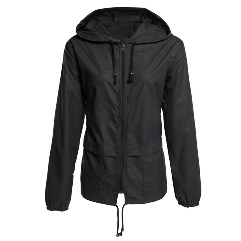Packable Raincoat For Women, Lightweight Waterproof Hooded Windbreaker With Elastic Cuffs, Two Front Pockets For Outdoor Adventures, Quick-Drying Rain 9399812482915